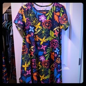 Floral LuLaRoe Carly Dress - size XS